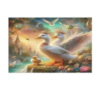 Puzzles 1000 Pièces Adultes, Puzzle De Jeu, Canard Mignon Planche De Bois, Excellent Cadeau pour EnfFourmis （75×50cm）