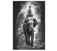 Puzzles 1000 Pièces Adultes, Puzzle De Jeu, Éléphant Planche De Bois, Excellent Cadeau pour Enfants （78×53cm）