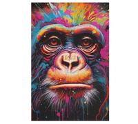 Puzzles 1000 Pièces Adultes, Puzzle De Jeu, Monkey Planche De Bois, Excellent Cadeau pour Enfants 78×53cm