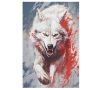 Puzzles 1000 Pièces Adultes, Puzzle De Jeu, Wolf Planche De Bois, Excellent Cadeau pour Enfants 78×53cm