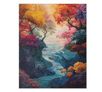 Puzzles 1000 Pièces Adultes Rivière des Arbres 75 x 50 cm Jeu Educatif Puzzle Impossible Puzzle Adultes 1000 Pièces Puzzles