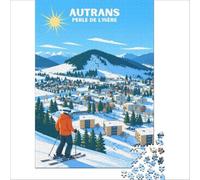Puzzles 1000 pièces Affiche Chamrousse | Améliorer la mémoire Séjour à domicile Tuer le temps Renforcer l'amour entre les couples 50x75cm