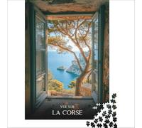 Puzzles 1000 pièces Affiche Corse | Entraînement difficile et intense pour le cerveau et les mains Réduction du stress intéressante 38x52cm