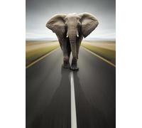 Puzzles 1000 Pièces - Animal Elephants Affiches - Puzzle d'art - Jeux Amusants pour Adultes sur La Maladie D'Alzheimer - Jouets Anti-Stress pour La Famille - Kw48Zk