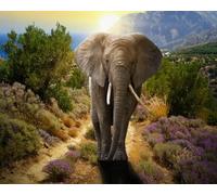 Puzzles 1000 Pièces - Animal Elephants Affiches - Puzzle d'art - Jeux Amusants pour Adultes sur La Maladie D'Alzheimer - Jouets Anti-Stress pour La Famille - Kw44Zk
