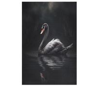 Puzzles 1000 Pièces Animal Swan Puzzle pour Adultes Et Enfants, en Bois Jeu ÉduChatif Défi Jouet, Jeu Familial Amusant (78×53cm)