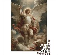 Puzzles 1000 Pièces Archangel Michael Heavenly Guardian Puzzles pour Adultes - Modèle À Assembler - Défi Éducatif - Cadeau d'anniversaire Unique 70x50cm/1000pcs