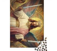 Puzzles 1000 pièces Art Chrétien Jésus pour Adultes Puzzles Adolescents pour Adultes Puzzles Puzzles Relax Jeux 1000pcs (75x50cm)