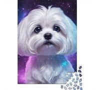 Puzzles 1000 pièces Art Space Dogs pour Adultes, Puzzles 1000 pièces, Jouets à Faire soi-même comme Cadeaux d'anniversaire 1000 pièces (75 x 50 cm)