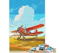 Puzzles 1000 pièces Avions à l'ancienne pour Adultes et Puzzles en Bois, Jeux éducatifs pour Enfants (75 x 50 cm)