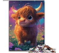 Puzzles 1000 pièces Bébé Yak Mignons pour Adolescents, Cadeaux, Jeux éducatifs Classiques, Belle décoration (50x75cm)