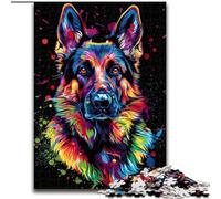 Puzzles 1000 pièces Berger Allemand Puzzles 1000 pièces Un Casse-tête Stimulant pour Les Adolescents, Parfait pour la décoration intérieure ou comme Cadeau (Taille 26x38cm)