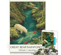 Puzzles 1000 pièces British Columbia Travel | Séjour à domicile pour passer le temps apprendre et s'amuser cadeau d'anniversaire éducatif cadeaux de voyage. 38x26cm