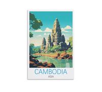 Puzzles 1000 pièces Cambodge Puzzles Casse-tête-têtes célèbrent Noël Cadeau de Puzzle pour la Famille et Les Amis 70x50cm