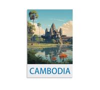 Puzzles 1000 pièces, Casse-tête en Papier Cambodge 1000 pièces Jouets pour Adultes Jeu de décompression 70x50cm