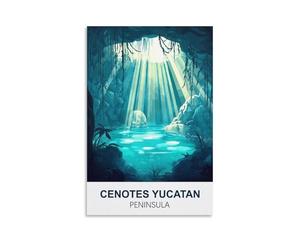 Puzzles 1000 pièces Cénotes Péninsules du Yucatán Puzzle Classique 3D kit DIY Jouets en Papier Gift Unique Residential Culture 52x38cm