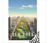 Puzzles 1000 pièces Central Park, New York | Séjour antistress à domicile pour se détendre passer le temps et renforcer l'amour entre les couples 50x75cm