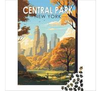 Puzzles 1000 pièces Central Park, NY | Améliorez vos souvenirs Séjour à domicile Tuez le temps Liste de souhaits avec le Père Noël 50x75cm