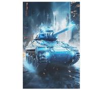 Puzzles 1000 Pièces Char d'assaut Puzzle pour Adultes Et Enfants, en Bois Jeu ÉduChatif Défi Jouet, Jeu Familial Amusant 78×53cm