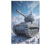 Puzzles 1000 Pièces Char d'assaut Puzzle pour Adultes Et Enfants, en Bois Jeu ÉduChatif Défi Jouet, Jeu Familial Amusant 78×53cm