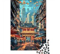 Puzzles 1000 Pièces Charming Night Market Entrance Puzzle pour Adolescents Améliore La Mémoire Difficile Et Stimulant Casse-tête Jeux De Réflexion en Famille 38x26cm/1000pcs