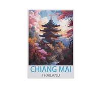 Puzzles 1000 Pièces，Chiang Mai, Thaïlande，Puzzle pour Adultes 1000 Pièces Game Jeu De Puzzle Stimulant/Noël des Vacances（75x50cm）-AK76