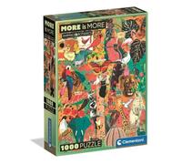 Clementoni Puzzle 1000 pièces pour adultes – Animal&Botanics Compact Box 37073