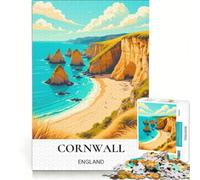 Puzzles 1000 pièces Coastal Walks in Cornwall | 38x26cm Collection de cadeaux pour femmes artistes beaux-arts anniversaire et cadeaux uniques