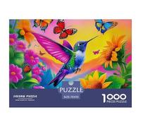 Puzzles 1000 Pièces ColibrisAdulte Pièces Parfaitement Assorties Animal Theme Le Cadeau Parfait pour La Famille Et Les Amis Adultes Et Enfants À Partir De 12 Ans 70x50cm/1000pcs