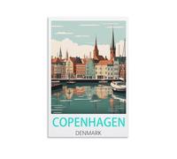 Puzzles 1000 pièces, Copenhague, Danemark, Affiches, Puzzle 1000 pièces pour Adultes, Enfants, Adolescents, Grand Famille, Jeu de Puzzle 70x50cm