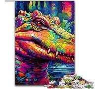 Puzzles 1000 pièces Crocodiles du Nil colorés pour Adultes, Jeu d'activités familiales pour Adolescents, Casse-tête Stimulant (Taille 50x75cm)