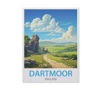 Puzzles 1000 Pièces，Dartmoor Angleterre，Enfants Jouet Cadeau Éducatif Intellectuel Décompression Fun Famille Jeu/Halloween Noël Puzzle Cadeau（50x70cm）-IG76