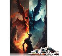 Puzzles 1000 pièces Démons de l'enfer pour Adolescents Adultes, Puzzles en Papier pour s'amuser en Famille et Passer Une soirée Jeux 1000 pièces (75 x 50 cm)