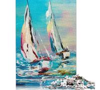 Puzzles 1000 pièces Deux Yachts pour Adultes | | Puzzles pour Adultes, Jeux de société, Cadeaux de Noël, Jeux intellectuels (75 x 50 cm)