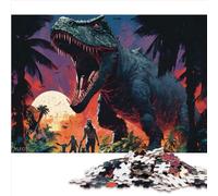 Puzzles 1000 pièces Dinosaures dans la Jungle Puzzles Cadeaux Jouets Ados Puzzles Amusants Jeux pour Adolescents et Adultes 1000 pièces (26x38 cm)