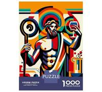 Puzzles 1000 Pièces Dionysos Greek Mythology Puzzles pour Adultes - Jeu Manuel - Idées De Détente À La Maison - Cadeaux De Noël Et d'anniversaire 52x38cm/1000pcs