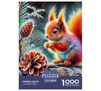 Puzzles 1000 Pièces écureuilPuzzle Adulte Puzzle De Qualité Supérieure Animal Theme Le Cadeau Parfait pour La Famille Et Les Amis Adultes Enfants 38x26cm/1000pcs