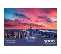 Puzzles 1000 Pièces Empire State Building Sunset-1 Puzzles pour Adultes - Jeu Manuel - Idées De Détente À La Maison - Cadeaux De Noël Et d'anniversaire 52x38cm/1000pcs