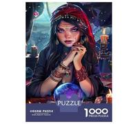 Puzzles 1000 Pièces Enchanted Gypsy Fortune Teller Puzzles pour Adultes Jeux Relaxants Défi Difficile Activités Amusantes À La Maison, 52x38cm/1000pcs
