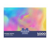 Puzzles 1000 pièces étanche avec Lignes déformées et aberrations chromatiques colorées, Jeux éducatifs et Amusants