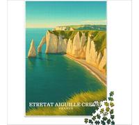Puzzles 1000 pièces Étretat Aiguille Creuse | Jeu stimulant et difficile jouets à offrir en cadeau aux amis et à la famille 50x75cm