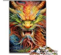 Puzzles 1000 pièces Fantasy Flying Dragon Puzzles impossibles pour Adultes avec Jeu interactif Familial, pour Les 14 Ans et Plus (Taille 50x75cm)