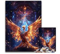 Puzzles 1000 pièces Fantasy Golden Phoenix Aura pour Adultes cassetête Stimulant pour Adolescents Jeu interactif et Amusant en Famille 1000 pièces (75 x 50 cm)