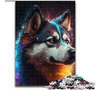 Puzzles 1000 pièces Fantasy Husky Impossible pour Adultes, idée Cadeau de Noël, Illustration Humoristique, Illustration détaillée (Taille 26x38cm)