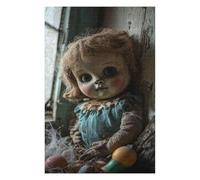 Puzzles 1000 pièces Film d'horreur Poupée pour Adultes Puzzle en Carton Amusement en famille-50x70cm