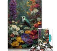 Puzzles 1000 pièces Fleurs et Oiseaux pour Adultes, Cadeaux, Aide Le Cerveau à exercer, Jouets addictifs pour cultiver la Patience, Excellent Cadeau 38x26cm