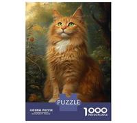 Puzzles 1000 Pièces Forest Cat's Gaze Puzzle Adulte, Jeu De Réflexion, Analyse Et Logique, Cadeaux De Noël Et d'anniversaire 52x38cm/1000pcs