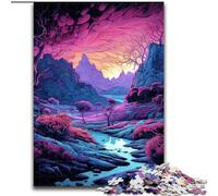 Puzzles 1000 pièces Forêt Sombre pour Adultes, idéal comme Cadeau de Vacances ou d'anniversaire, Jeu de fête (Taille 50x75cm)