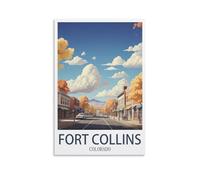 Puzzles 1000 pièces Fort Collins Colorado Puzzle Classique Puzzle 3D kit DIY Jouets en Papier - Cadeaux Uniques Culture résidentielle 70x50cm