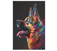Puzzles 1000 Pièces German Shepherd Puzzle pour Adultes Et Enfants, en Bois Jeu ÉduChatif Défi Jouet, Jeu Familial Amusant (78×53cm)